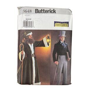 Y2K Butterick 3648 Costume Sewing Pattern XS-Medium Victorian Dickens Era UNCUT